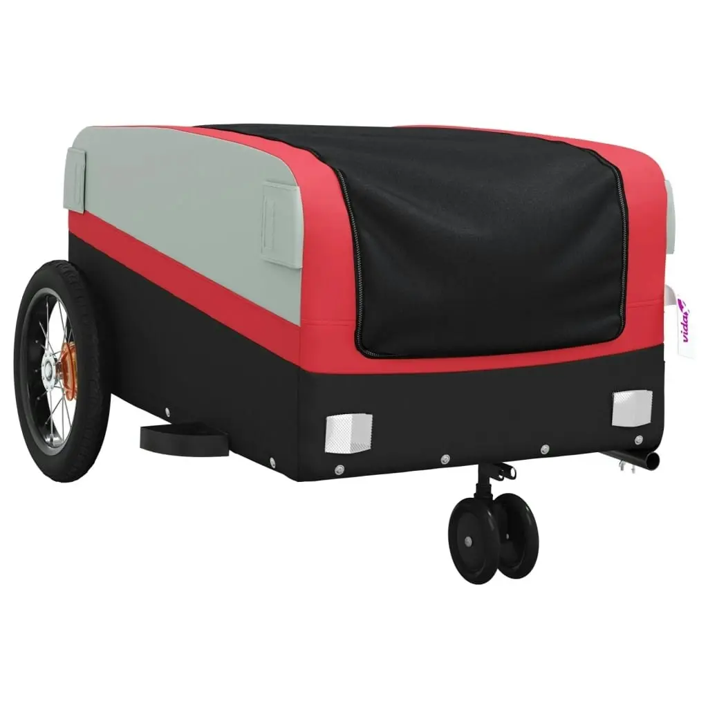 Bike Trailer Black and Red 30 kg Iron 94055