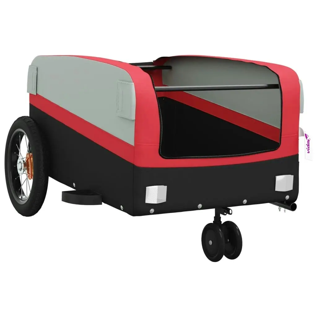 Bike Trailer Black and Red 30 kg Iron 94055