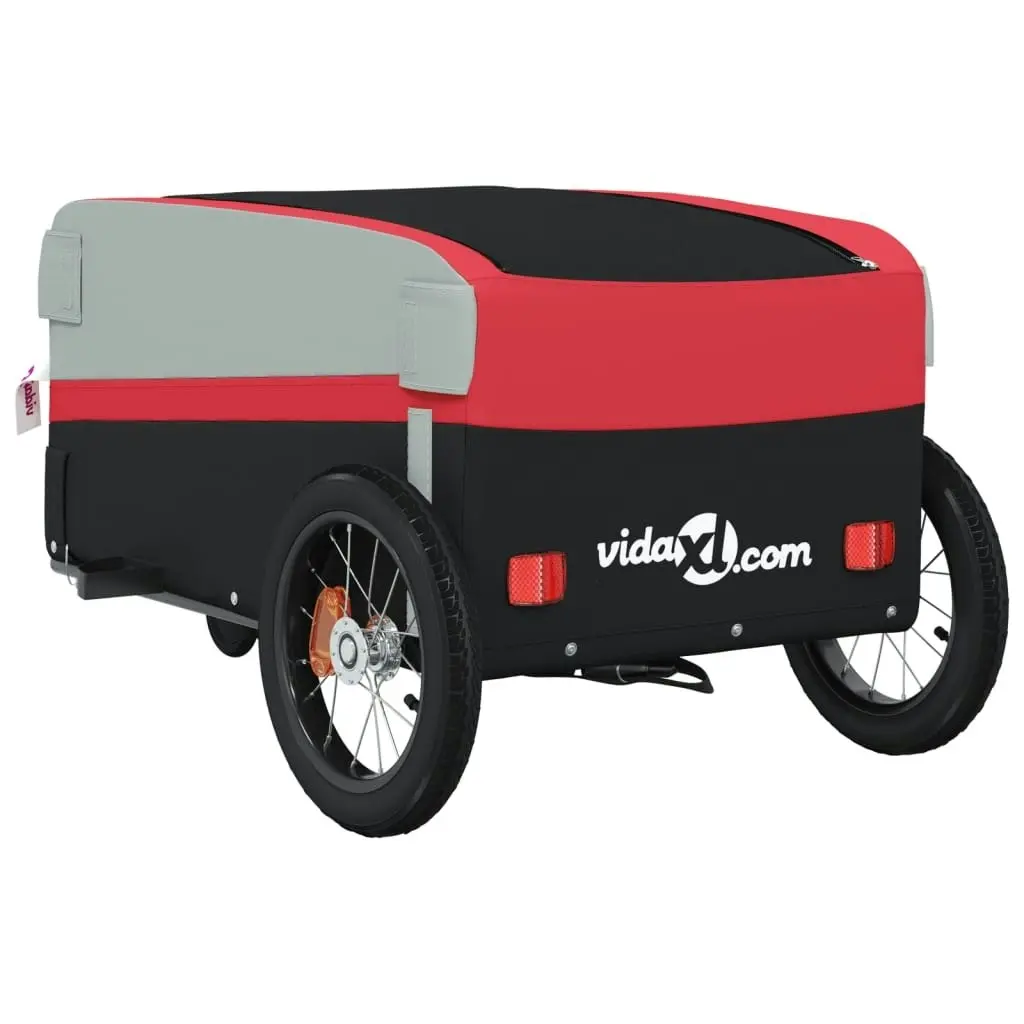 Bike Trailer Black and Red 30 kg Iron 94055