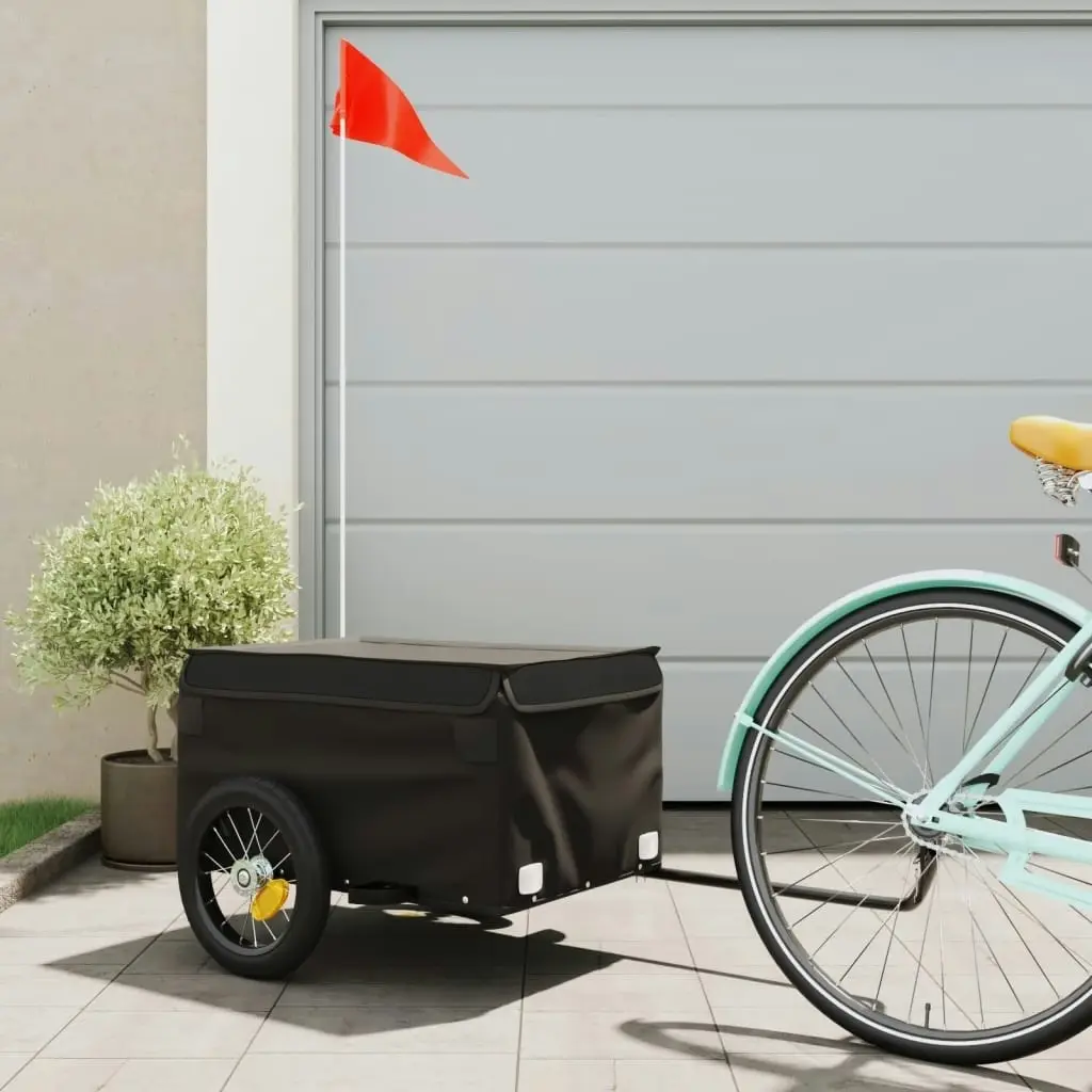 Bike Trailer Black 30 kg Iron 94080