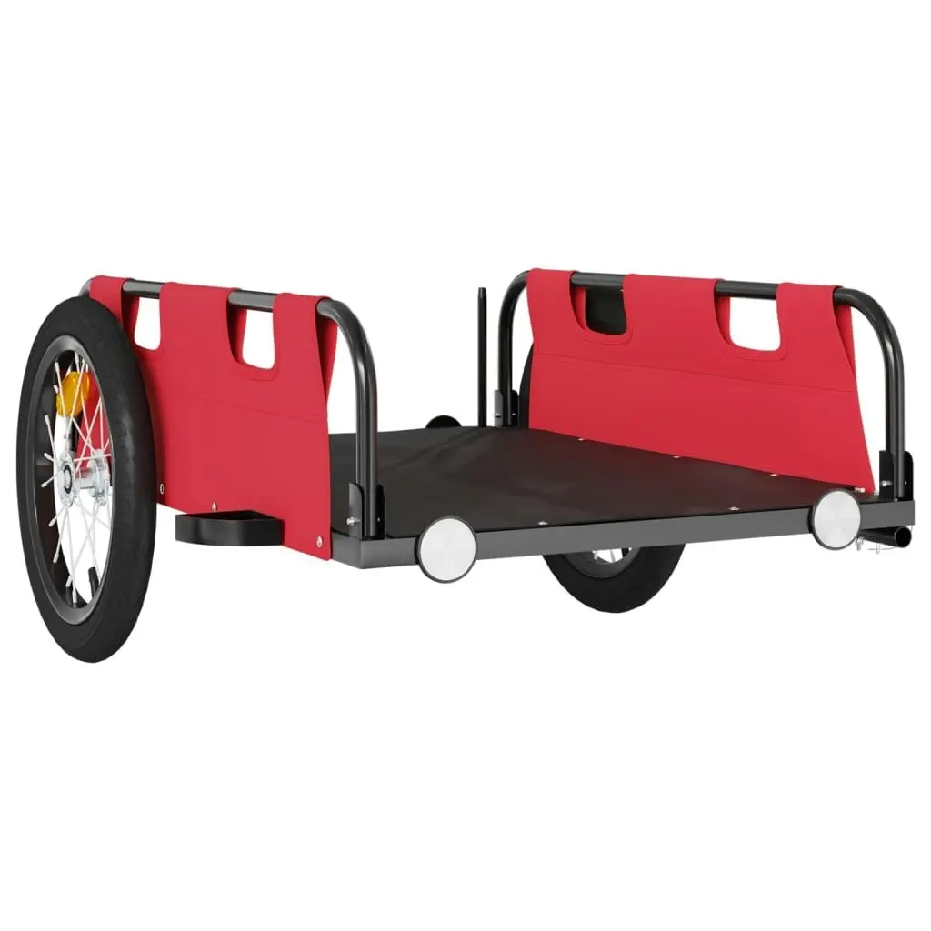 Bike Trailer Red Oxford Fabric and Iron 94167