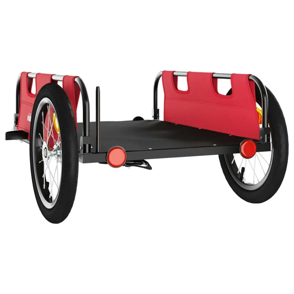 Bike Trailer Red Oxford Fabric and Iron 94167