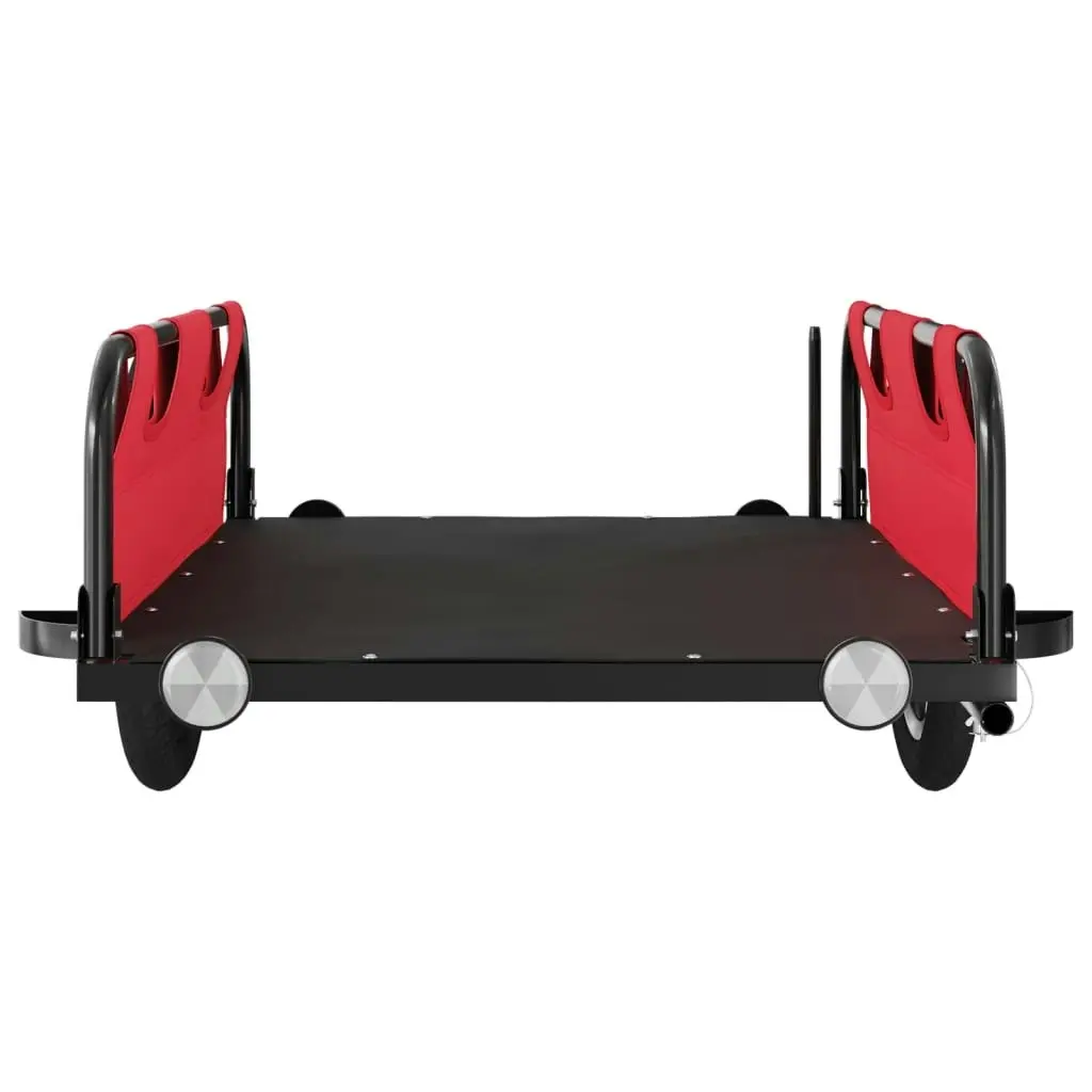 Bike Trailer Red Oxford Fabric and Iron 94167