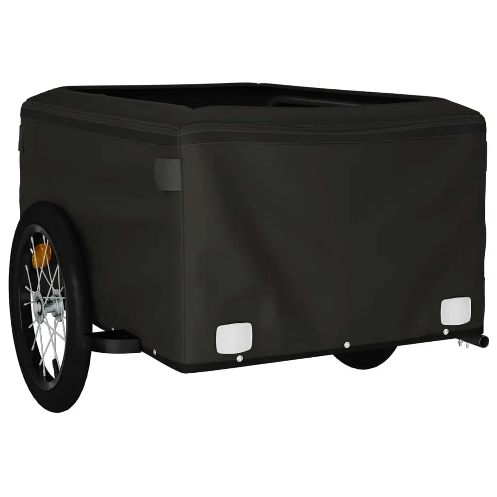 Bike Trailer Black and Orange 45 kg Iron 94082