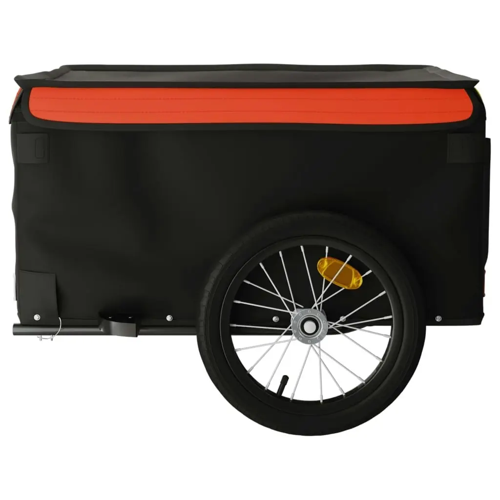 Bike Trailer Black and Orange 45 kg Iron 94082