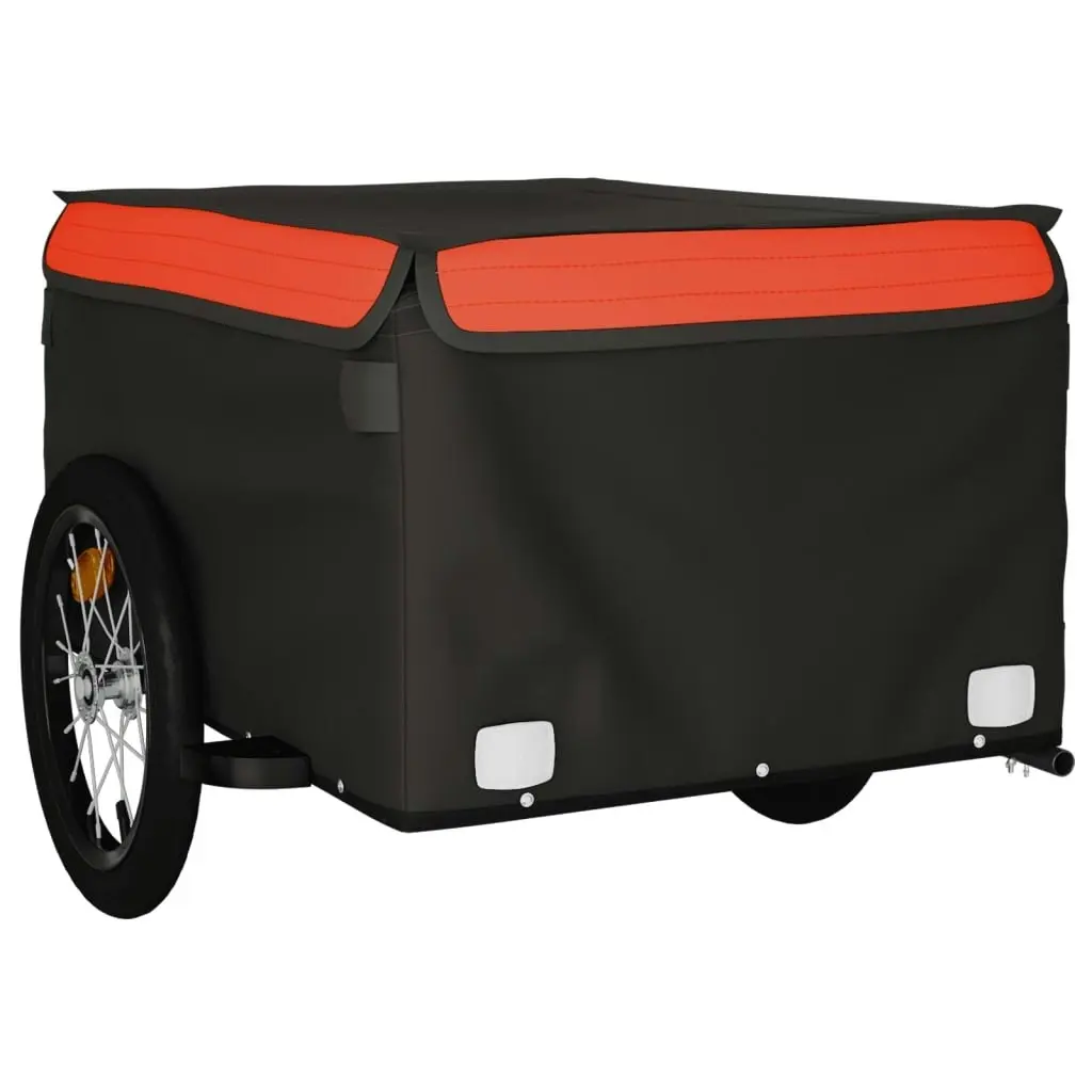 Bike Trailer Black and Orange 45 kg Iron 94082