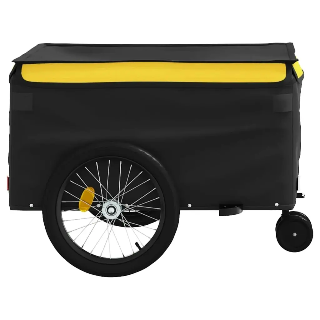 Bike Trailer Black and Yellow 45 kg Iron 94113