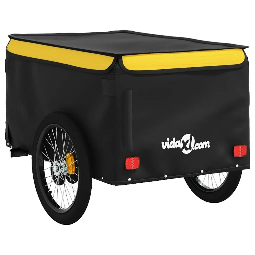 Bike Trailer Black and Yellow 45 kg Iron 94113