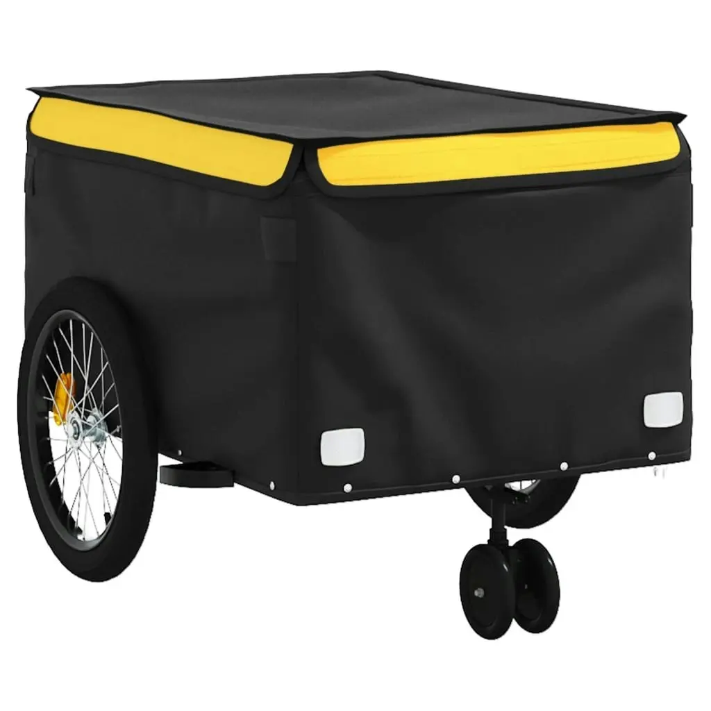 Bike Trailer Black and Yellow 45 kg Iron 94113