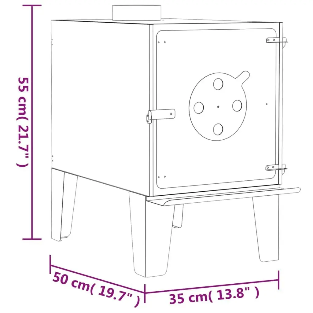 Camping Stove 35x50x55 cm Corten Steel 824544