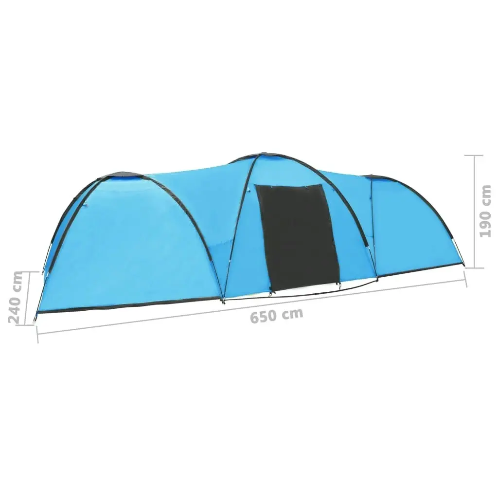 Camping Igloo Tent 650x240x190 cm 8 Person Blue 92230