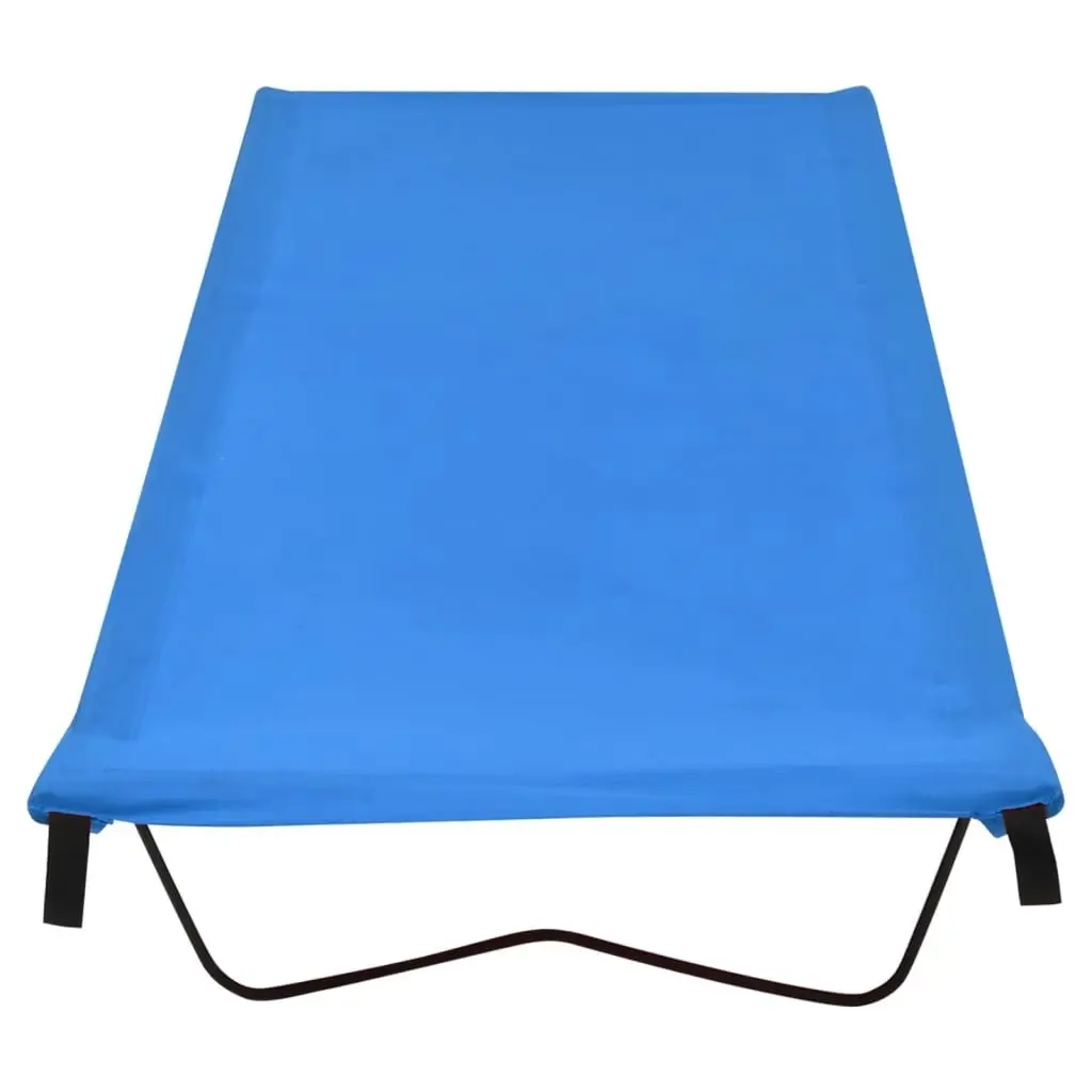 Camping Bed 180x60x19 cm Oxford Fabric and Steel Blue 312478