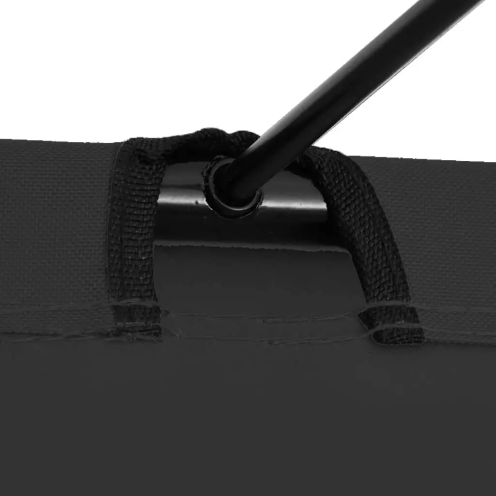 Camping Bed 180x60x19 cm Oxford Fabric and Steel Black 312479