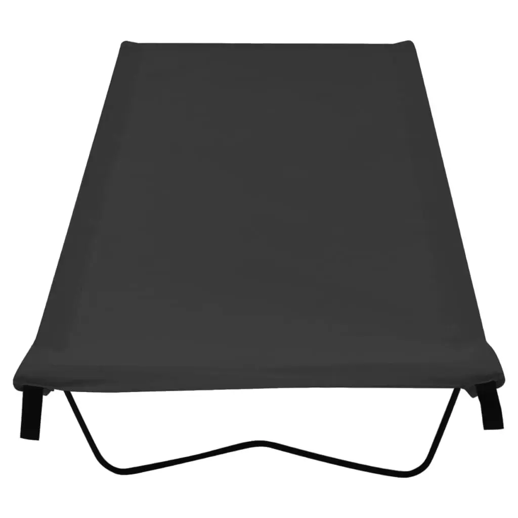 Camping Bed 180x60x19 cm Oxford Fabric and Steel Black 312479