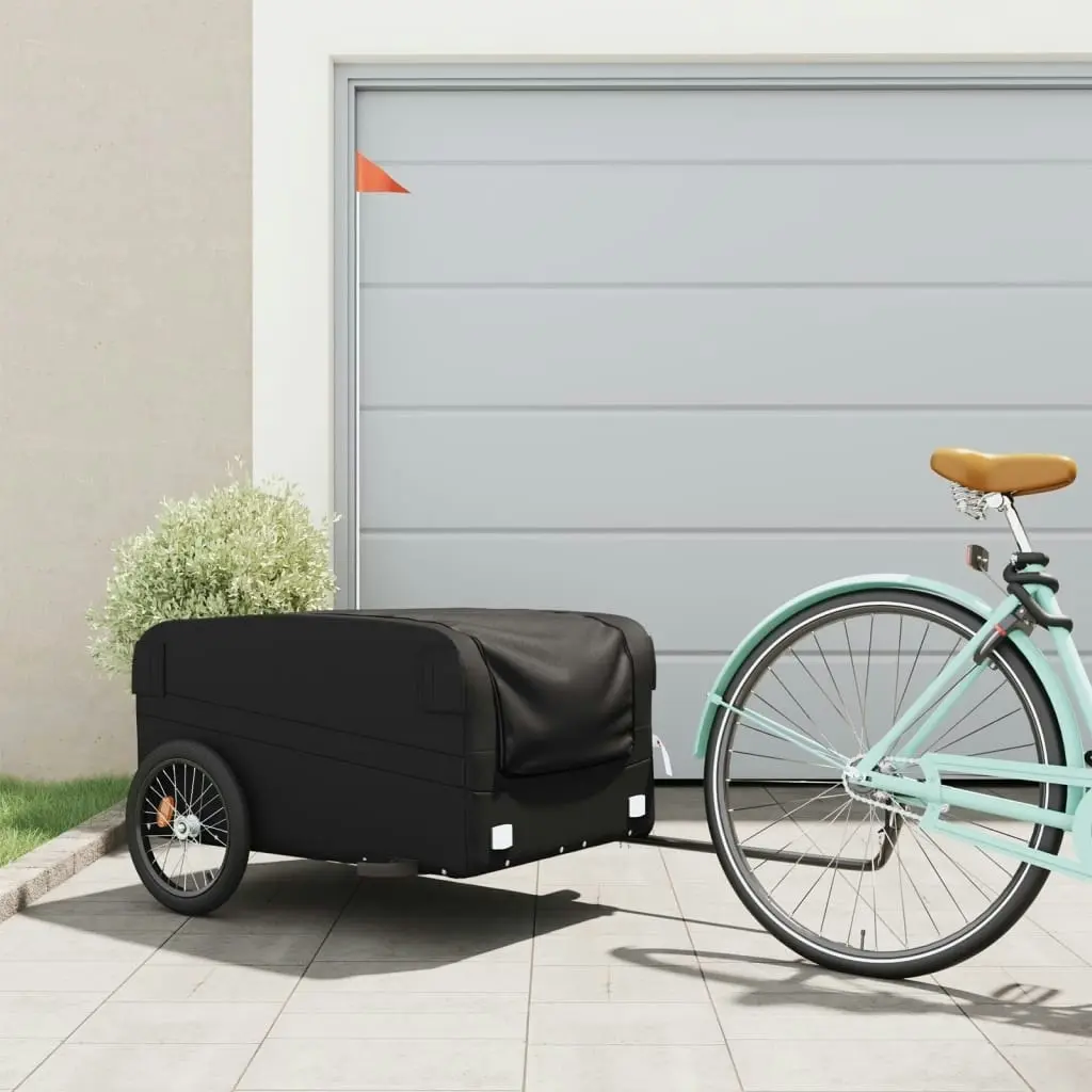 Bike Trailer Black 45 kg Iron 94052