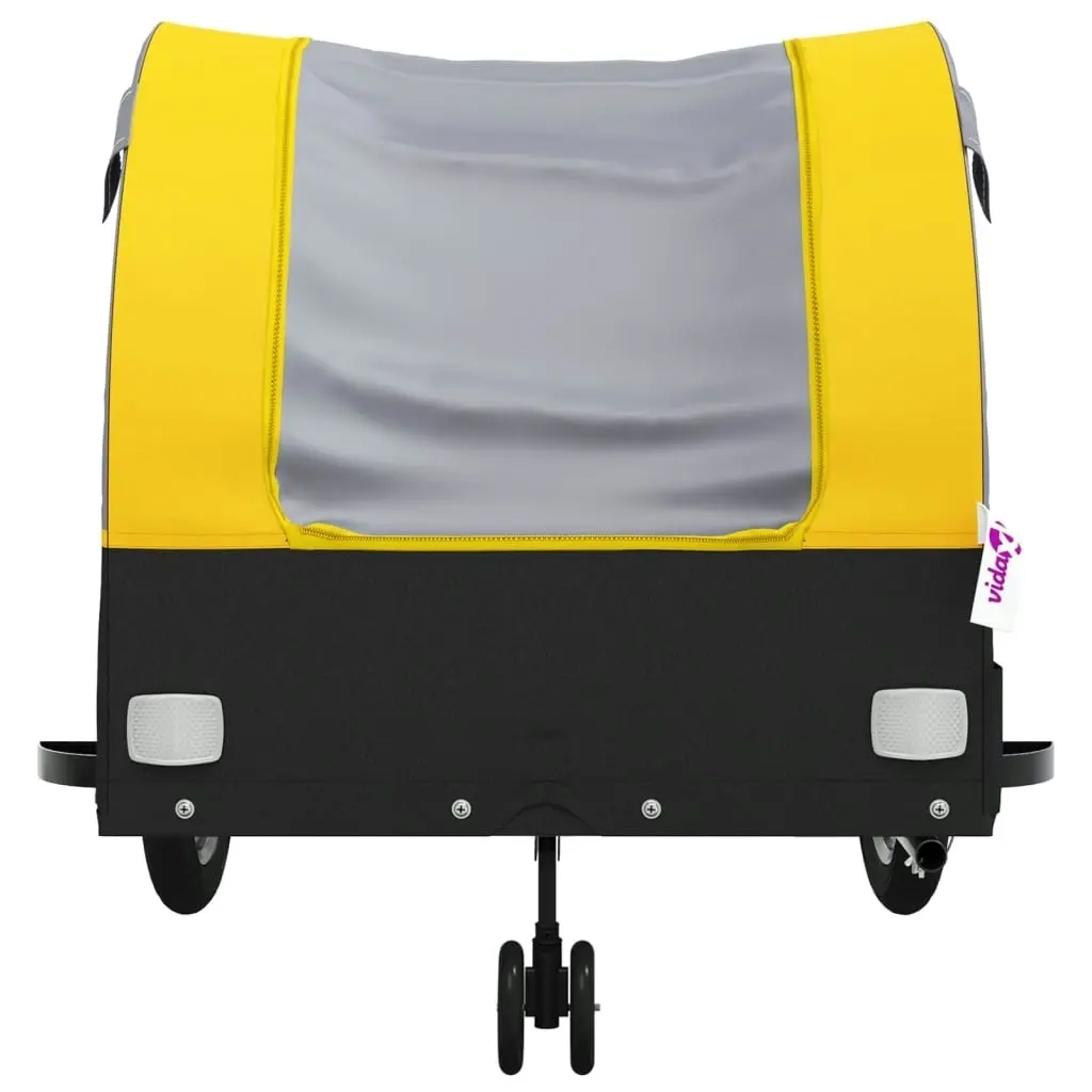 Bike Trailer Black and Yellow 45 kg Iron 94148