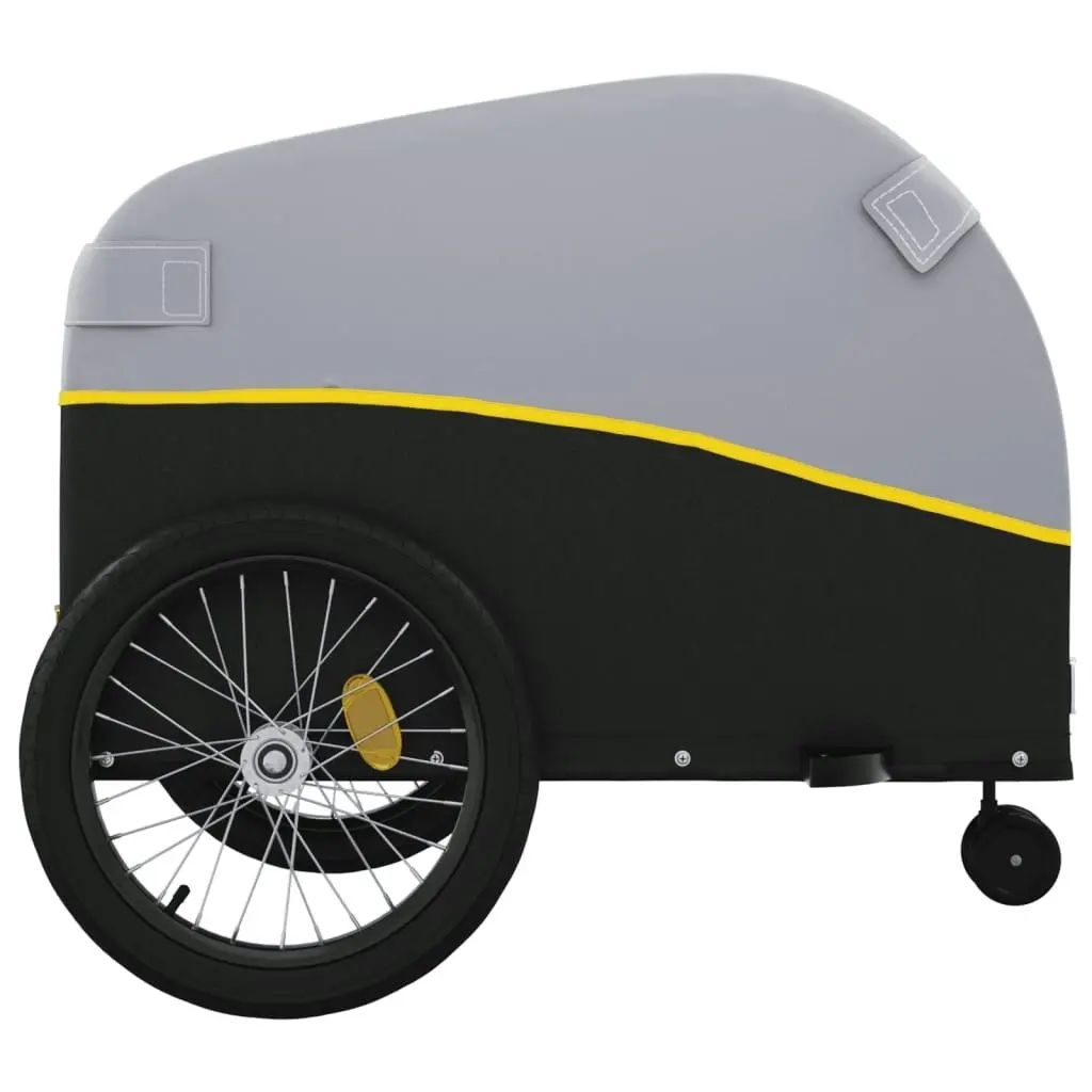 Bike Trailer Black and Yellow 45 kg Iron 94148