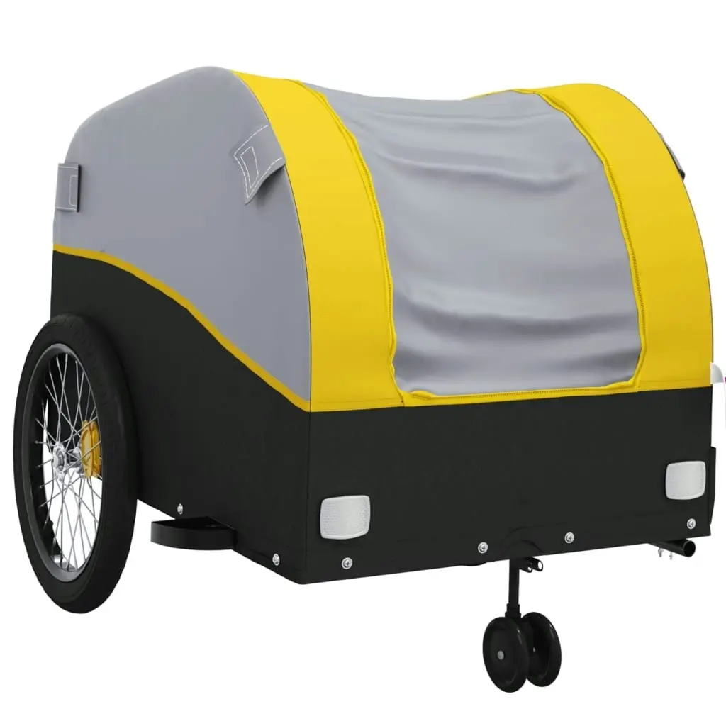 Bike Trailer Black and Yellow 45 kg Iron 94148