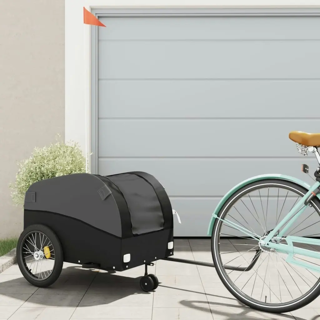 Bike Trailer Black 45 kg Iron 94150