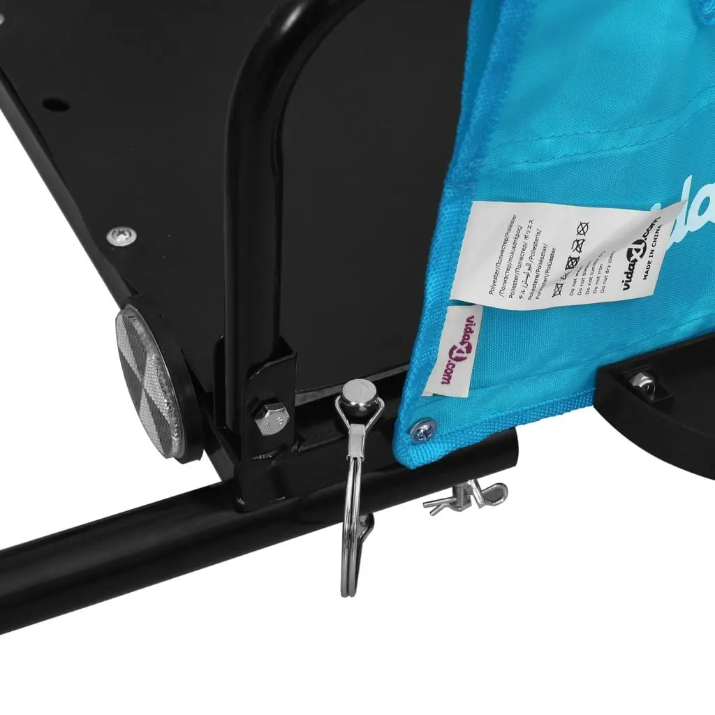 Bike Trailer Blue Oxford Fabric and Iron 94170