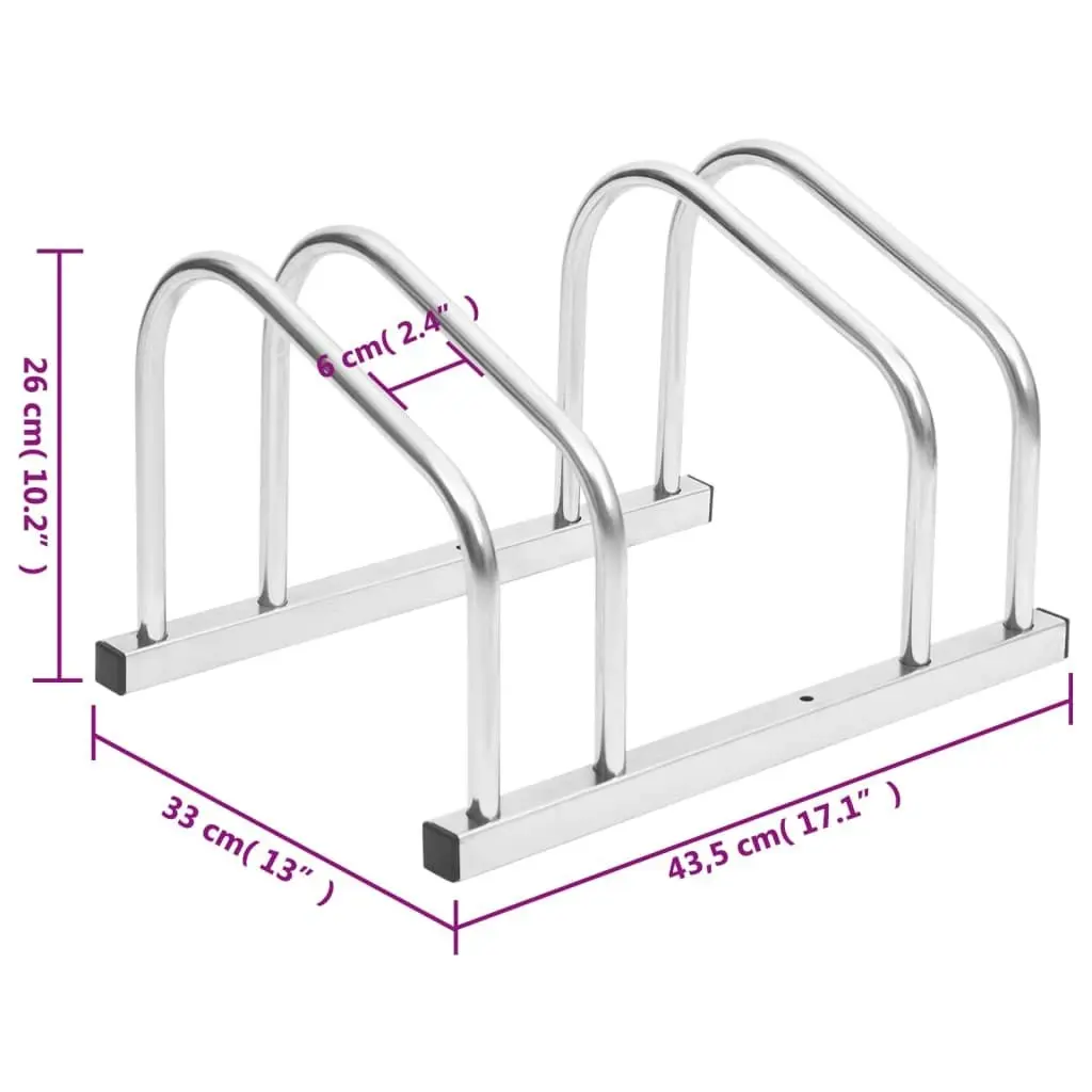 Bike Rack for 2 Bikes Galvanised Steel 154417