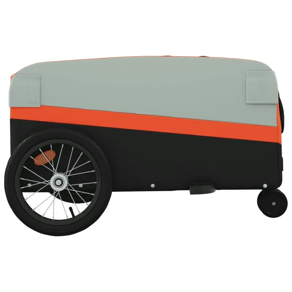 Bike Trailer Black and Orange 45 kg Iron 94068