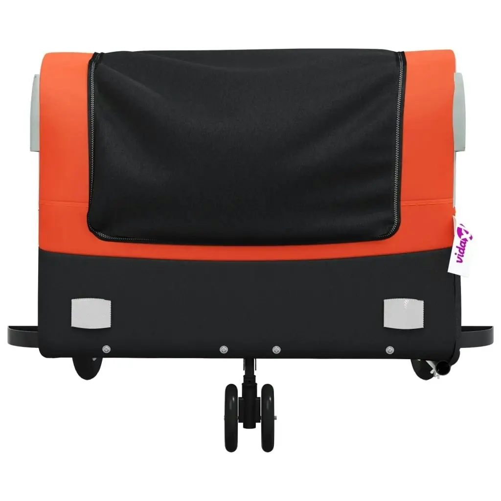 Bike Trailer Black and Orange 45 kg Iron 94068