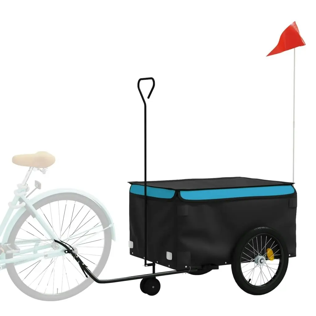 Bike Trailer Black and Blue 45 kg Iron 94114