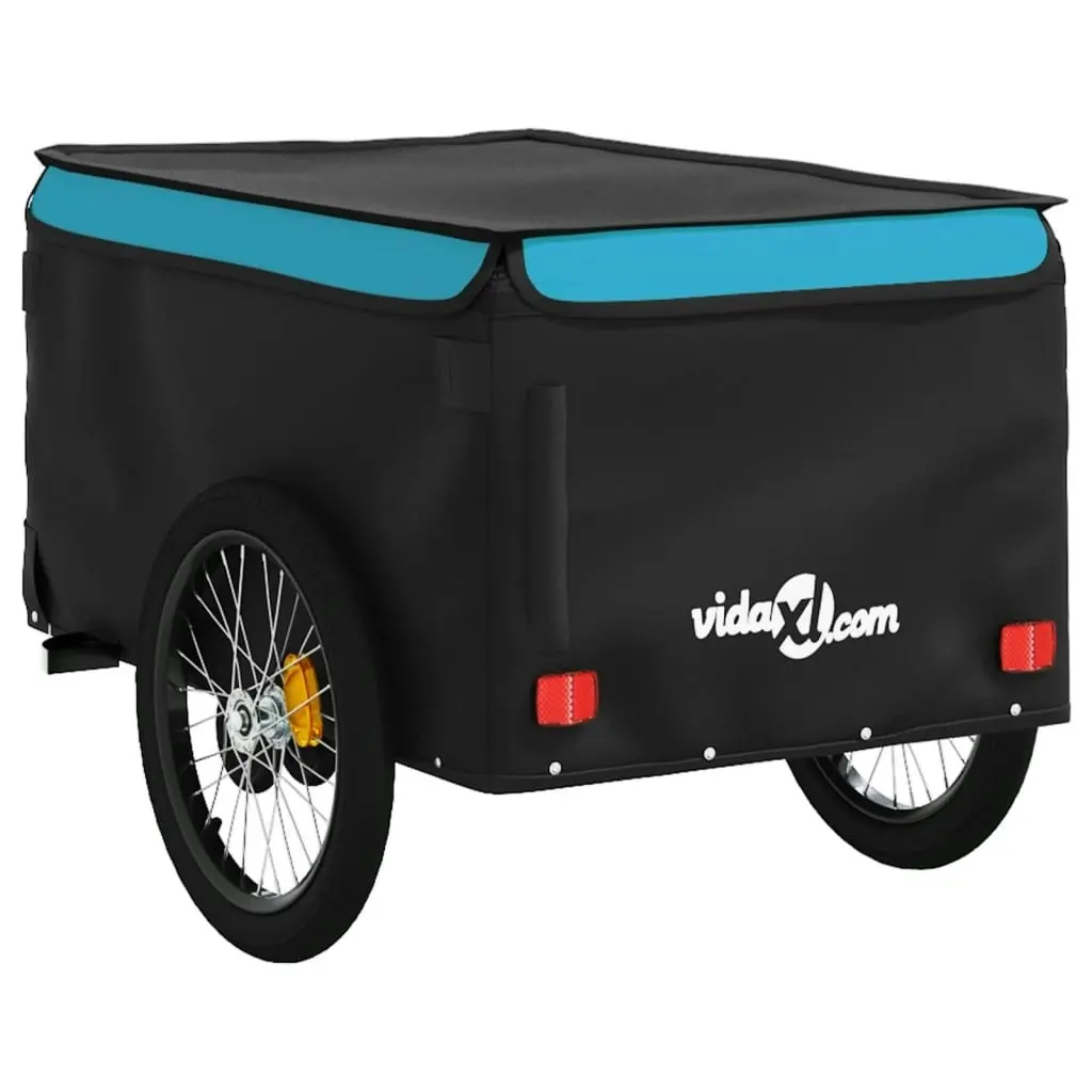 Bike Trailer Black and Blue 45 kg Iron 94114