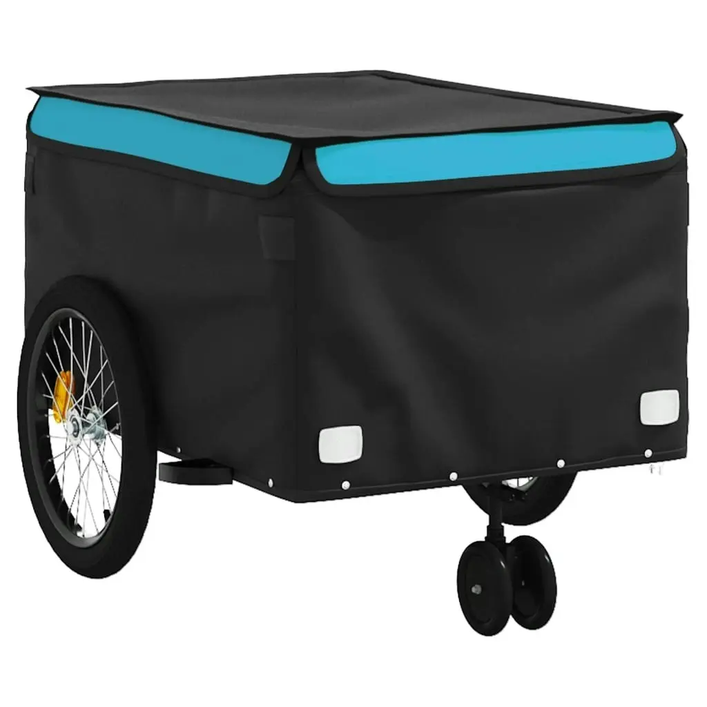 Bike Trailer Black and Blue 45 kg Iron 94114