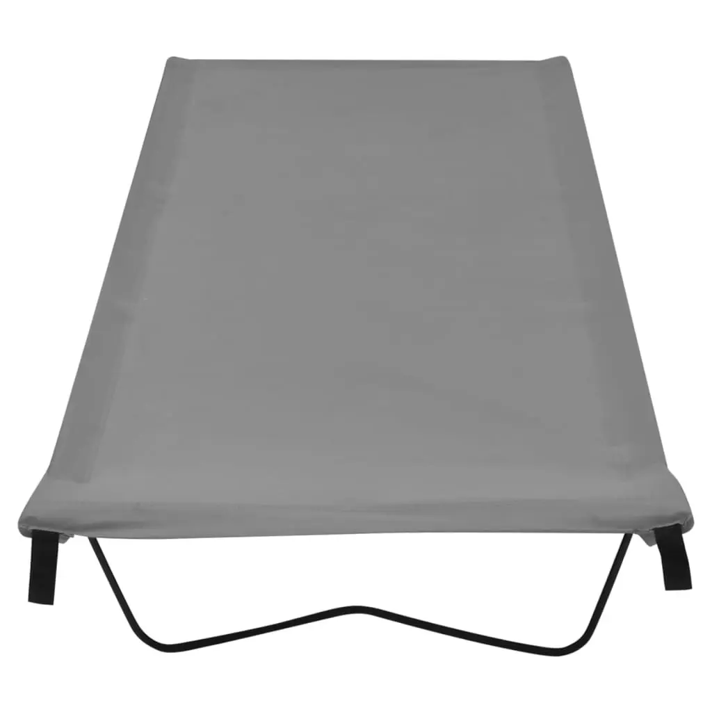 Camping Bed 180x60x19 cm Oxford Fabric and Steel Grey 312481