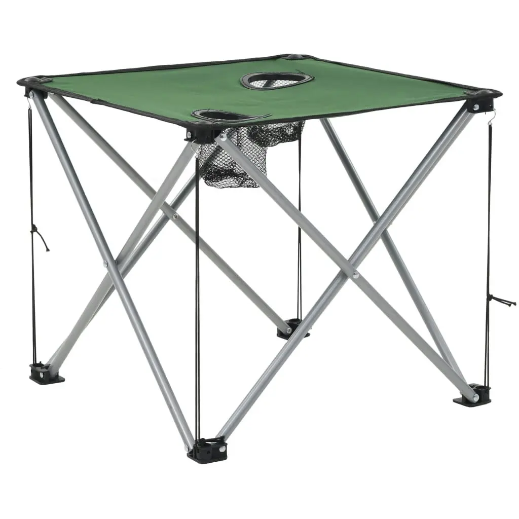 Camping Table and Chair Set 3 Pieces Green 44385