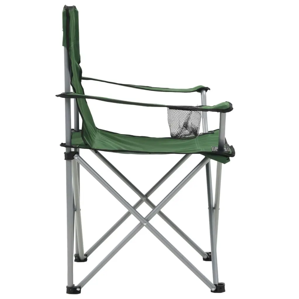 Camping Table and Chair Set 3 Pieces Green 44385