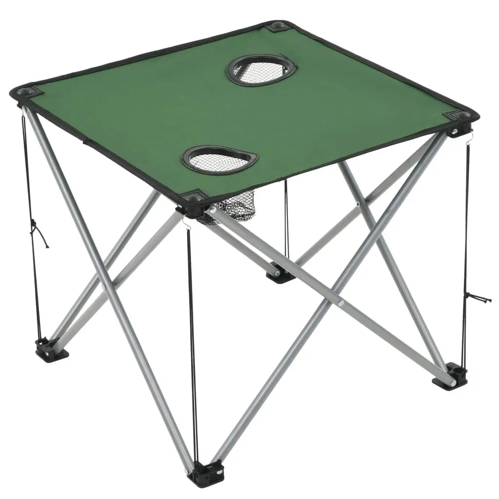 Camping Table and Chair Set 3 Pieces Green 44385