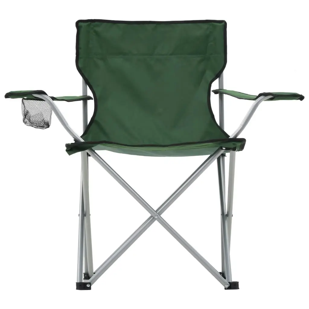 Camping Table and Chair Set 3 Pieces Green 44385