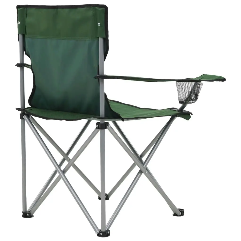 Camping Table and Chair Set 3 Pieces Green 44385