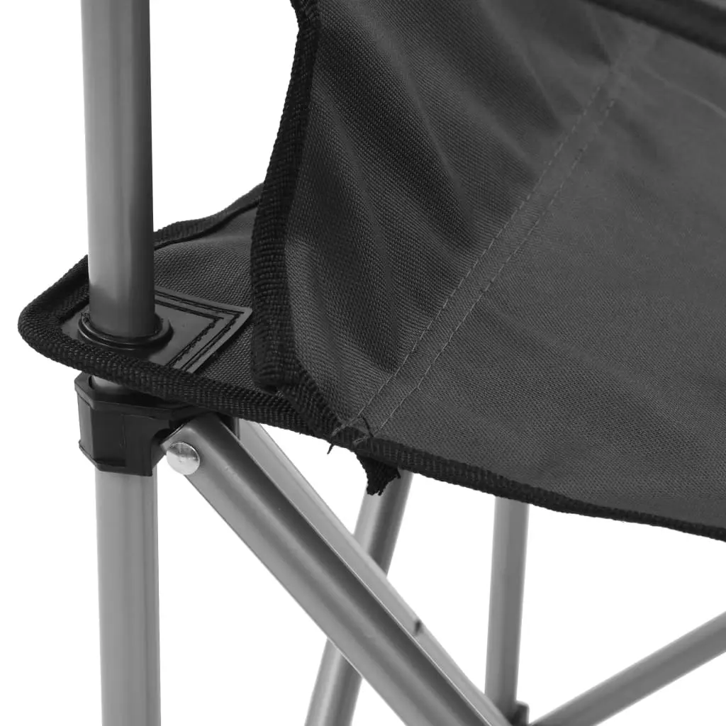 Camping Table and Chair Set 3 Pieces Grey 44384