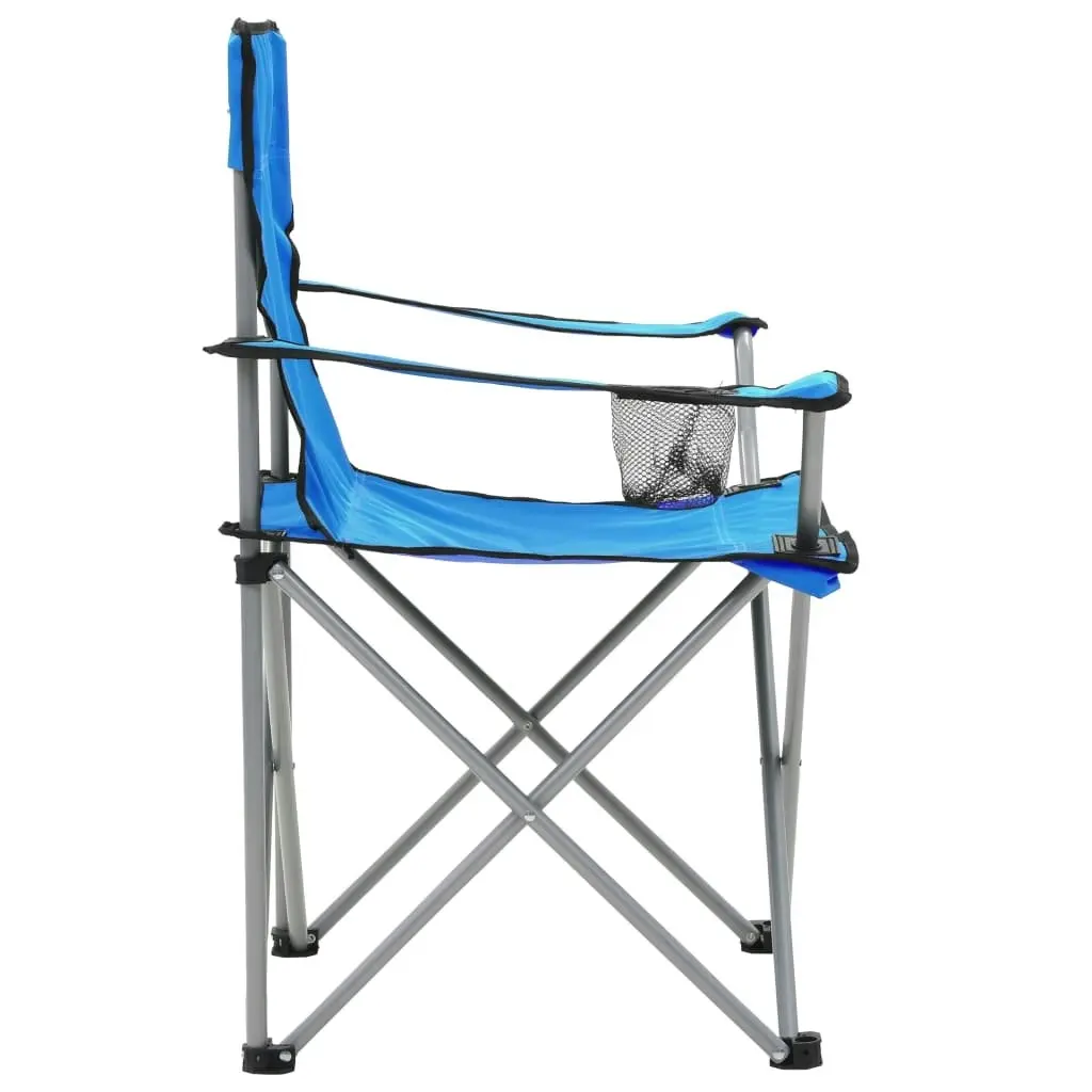 Camping Table and Chair Set 3 Pieces Blue 44386