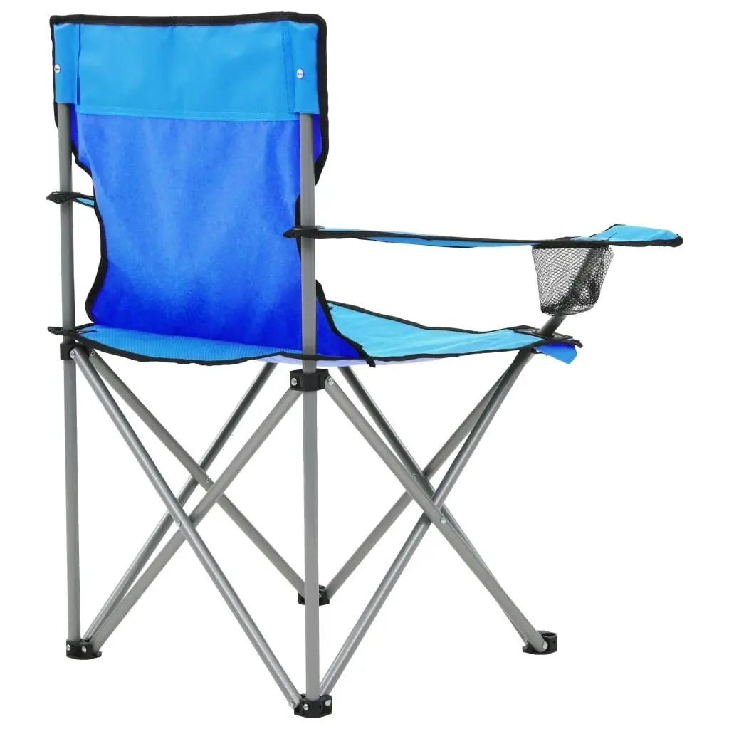 Camping Table and Chair Set 3 Pieces Blue 44386