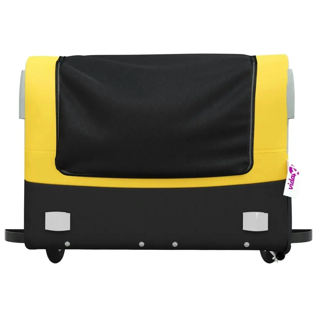 Bike Trailer Black and Yellow 45 kg Iron 94050