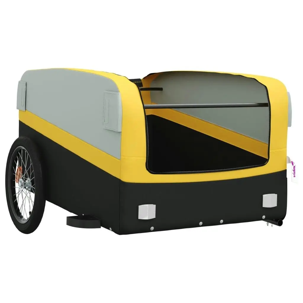 Bike Trailer Black and Yellow 45 kg Iron 94050