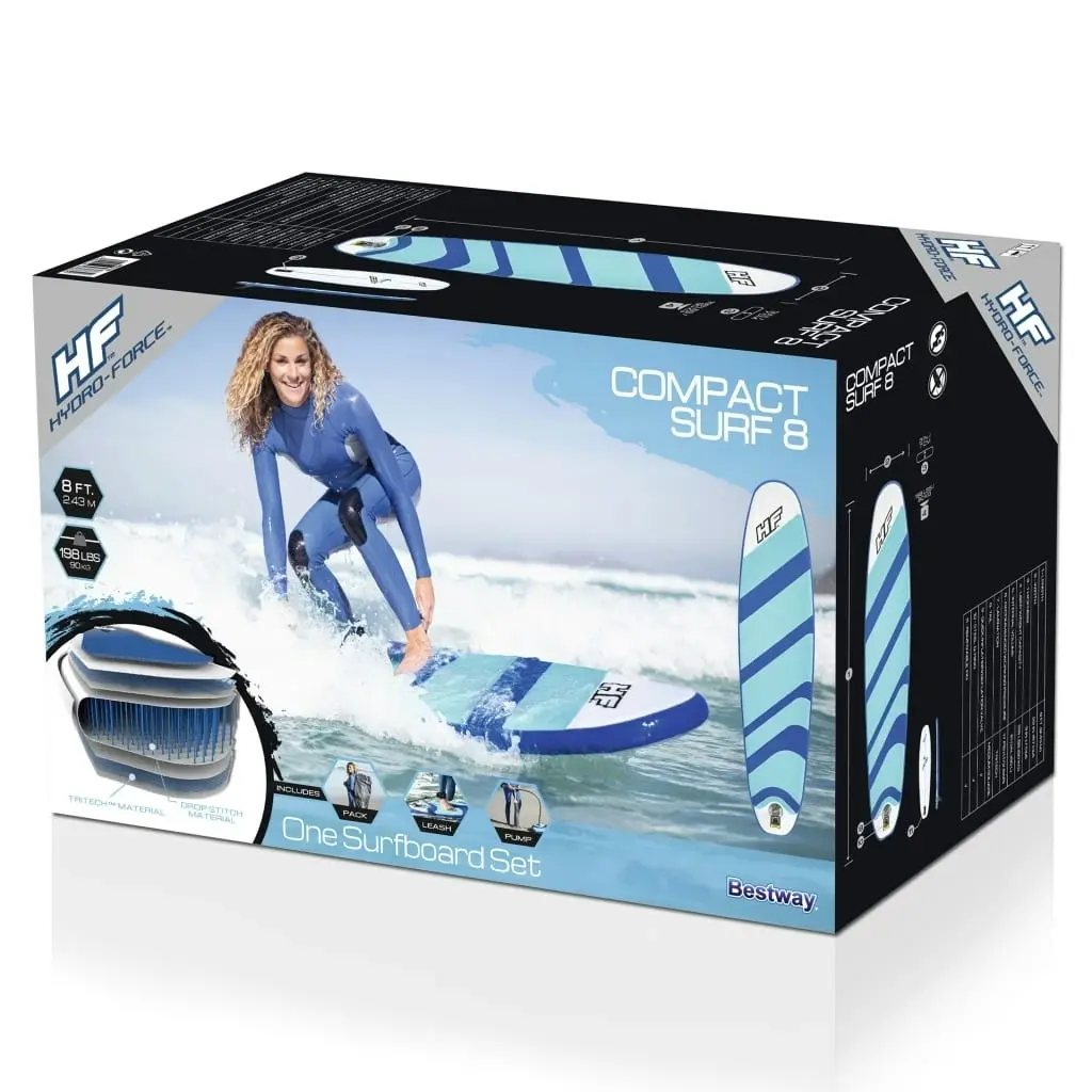 Bestway Hydro-Force Inflatable Surfboard Board 243x57x7 cm 3202489