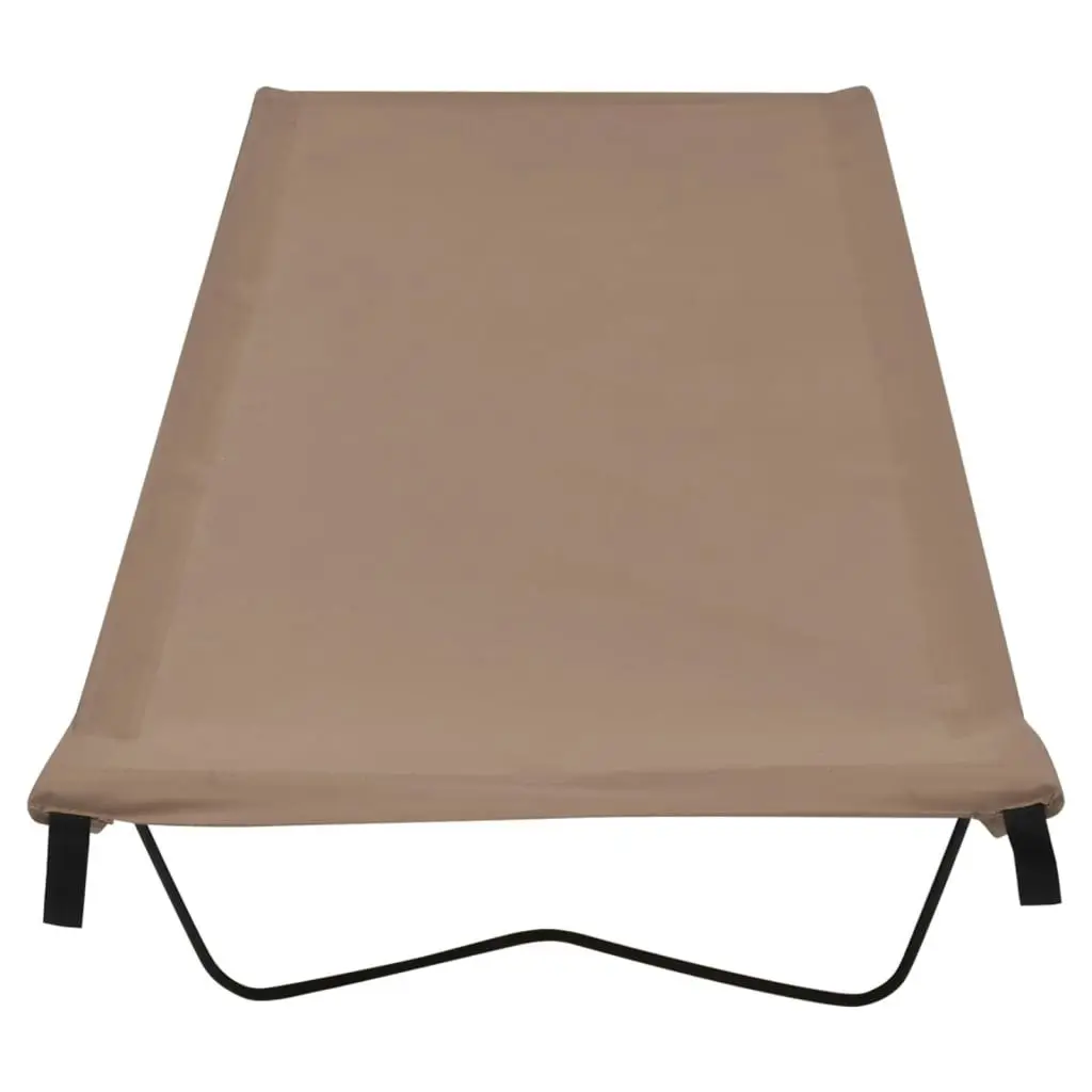 Camping Bed 180x60x19 cm Oxford Fabric and Steel Taupe 312482