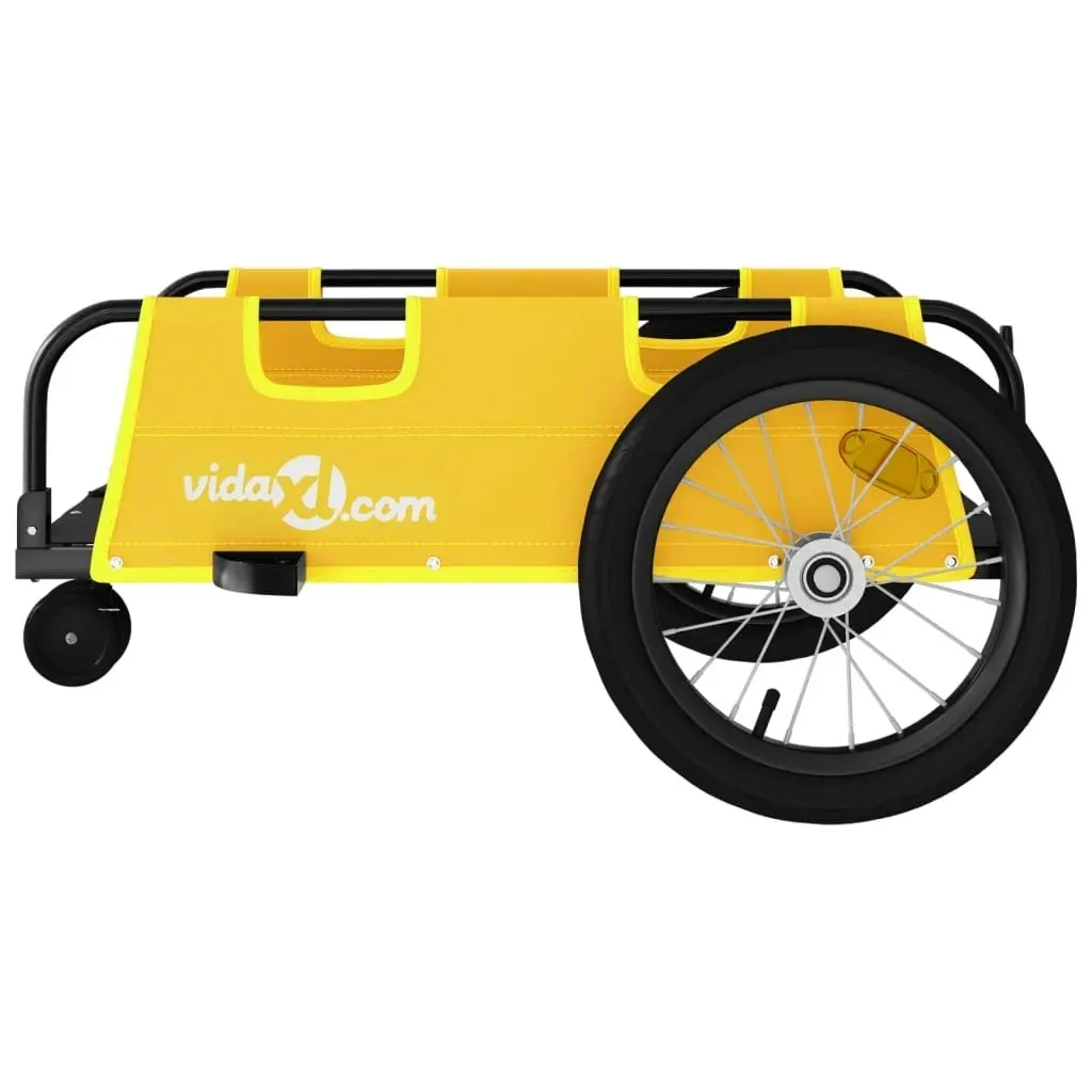 Bike Trailer Yellow Oxford Fabric and Iron 94190