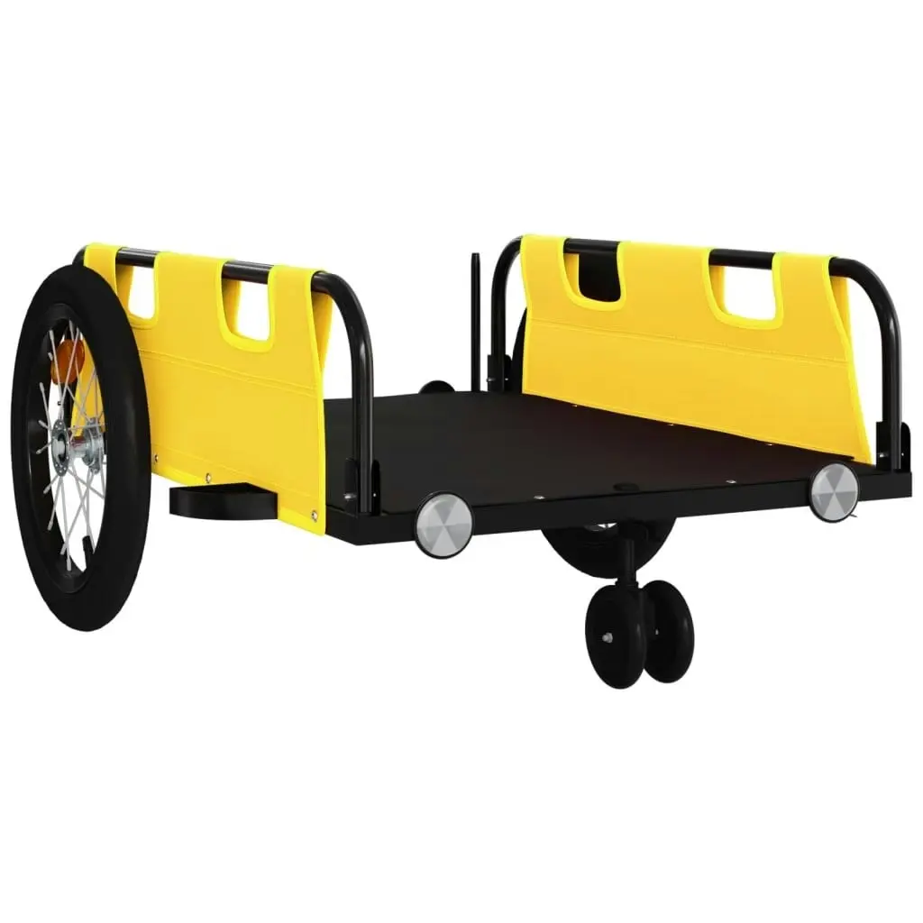 Bike Trailer Yellow Oxford Fabric and Iron 94190