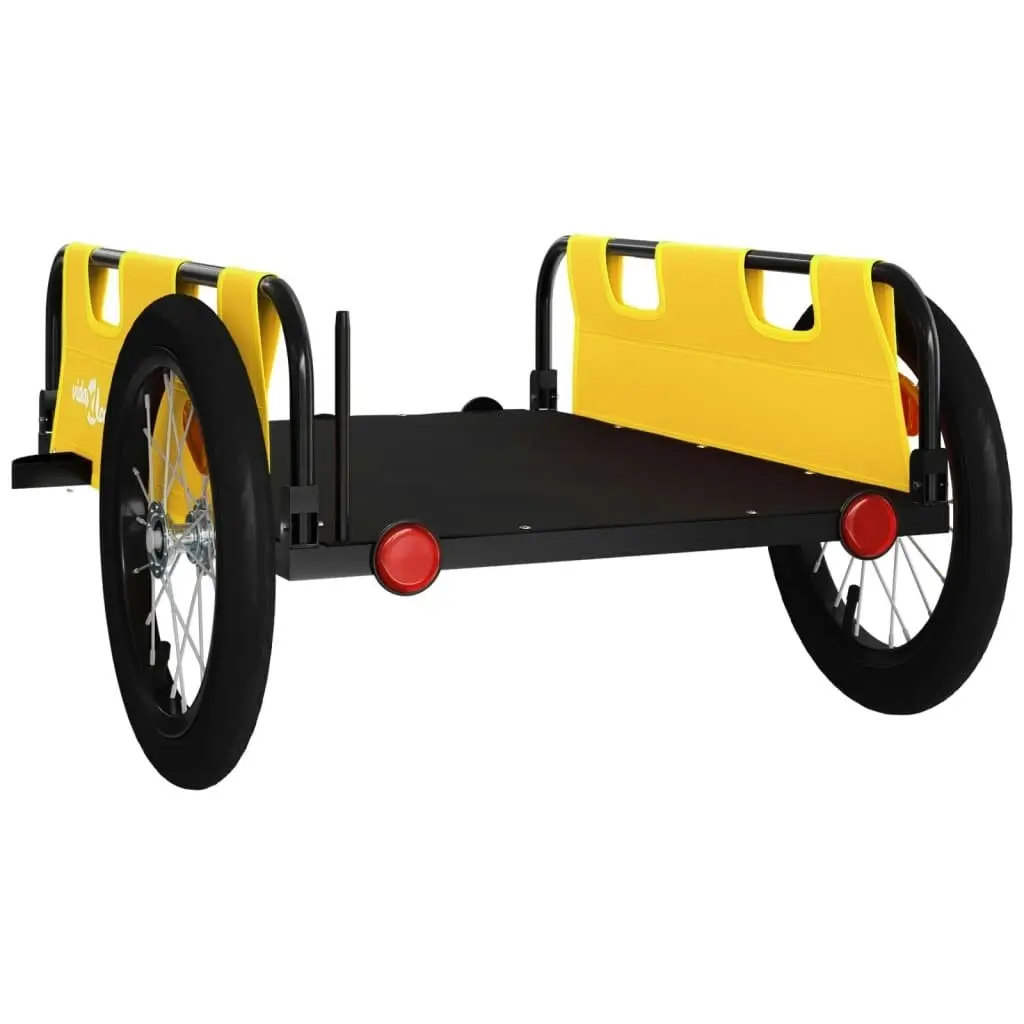 Bike Trailer Yellow Oxford Fabric and Iron 94190