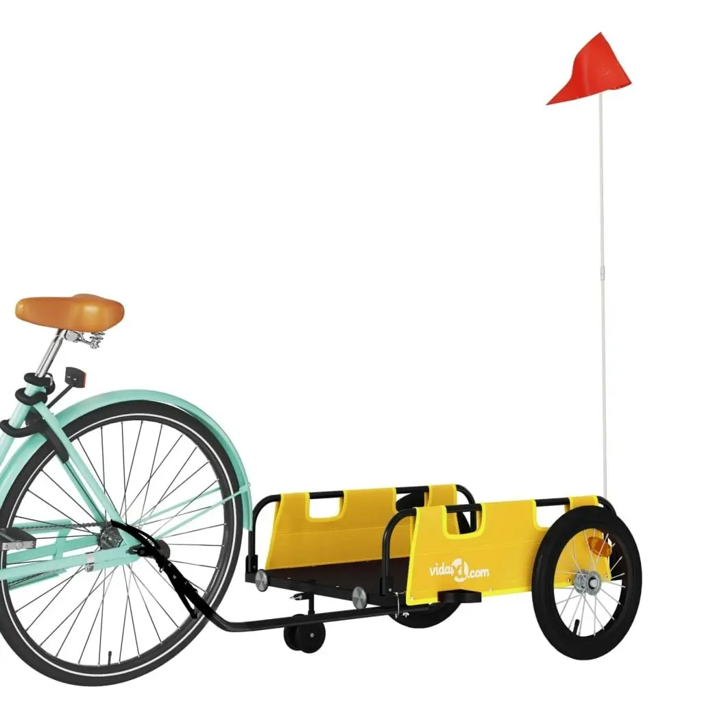 Bike Trailer Yellow Oxford Fabric and Iron 94190