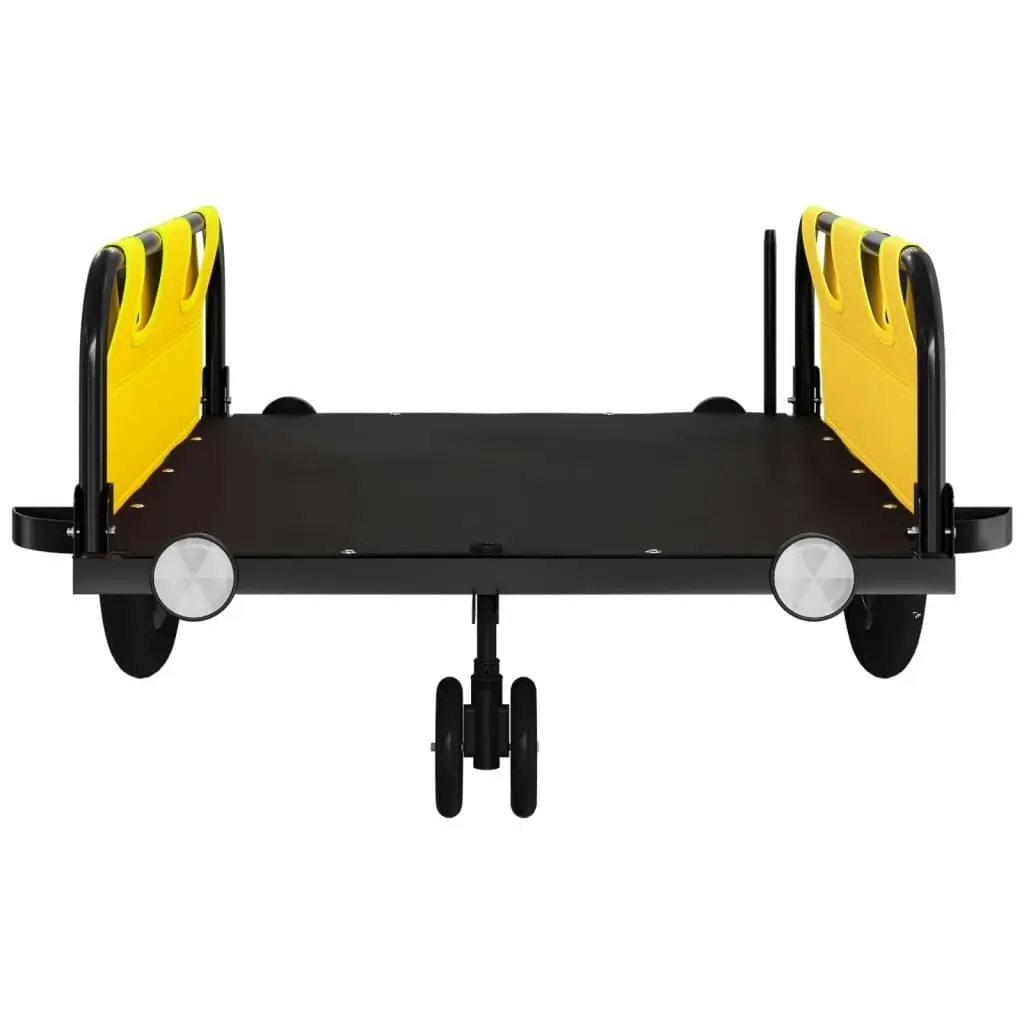 Bike Trailer Yellow Oxford Fabric and Iron 94190