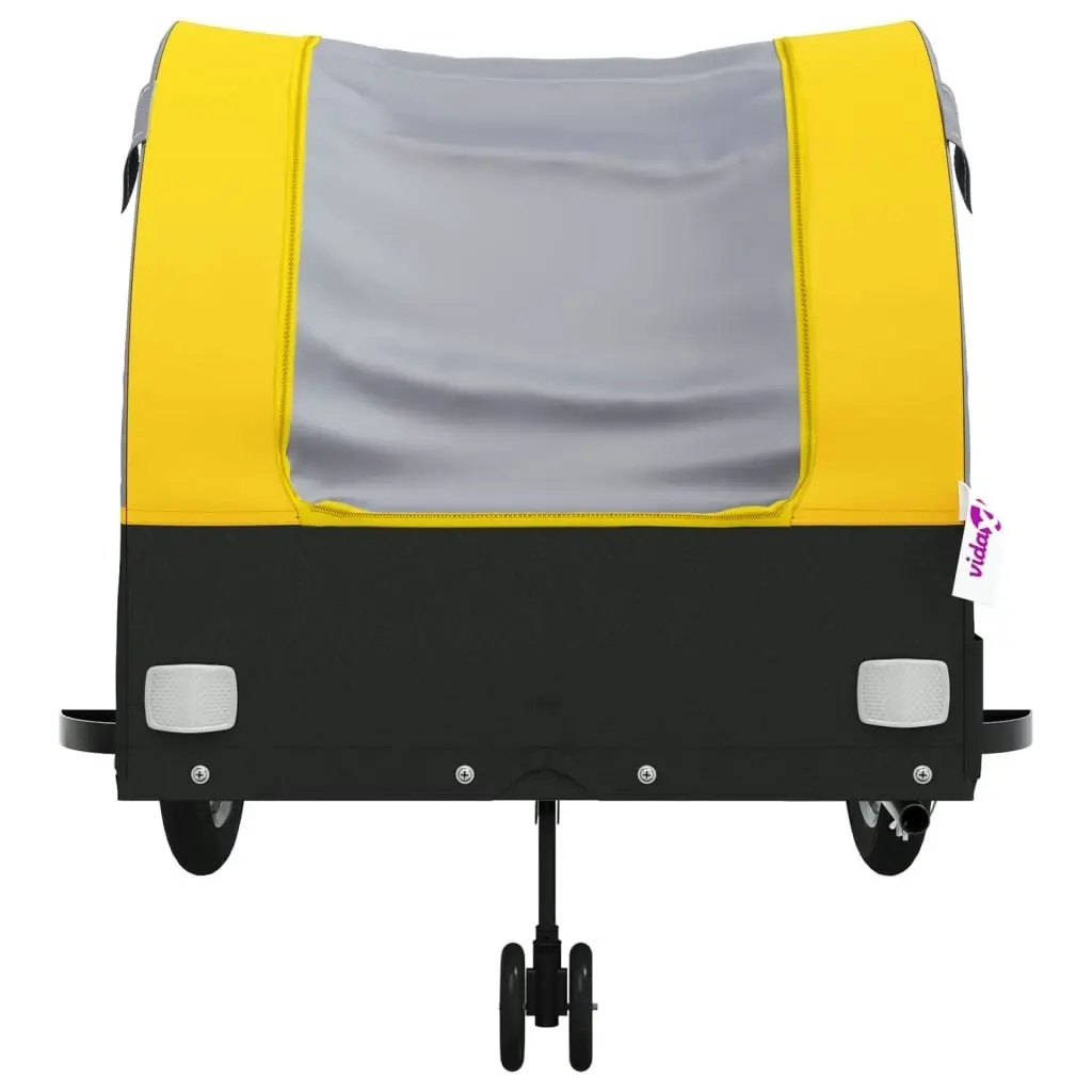 Bike Trailer Black and Yellow 45 kg Iron 94155