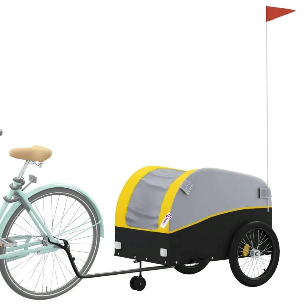 Bike Trailer Black and Yellow 45 kg Iron 94155